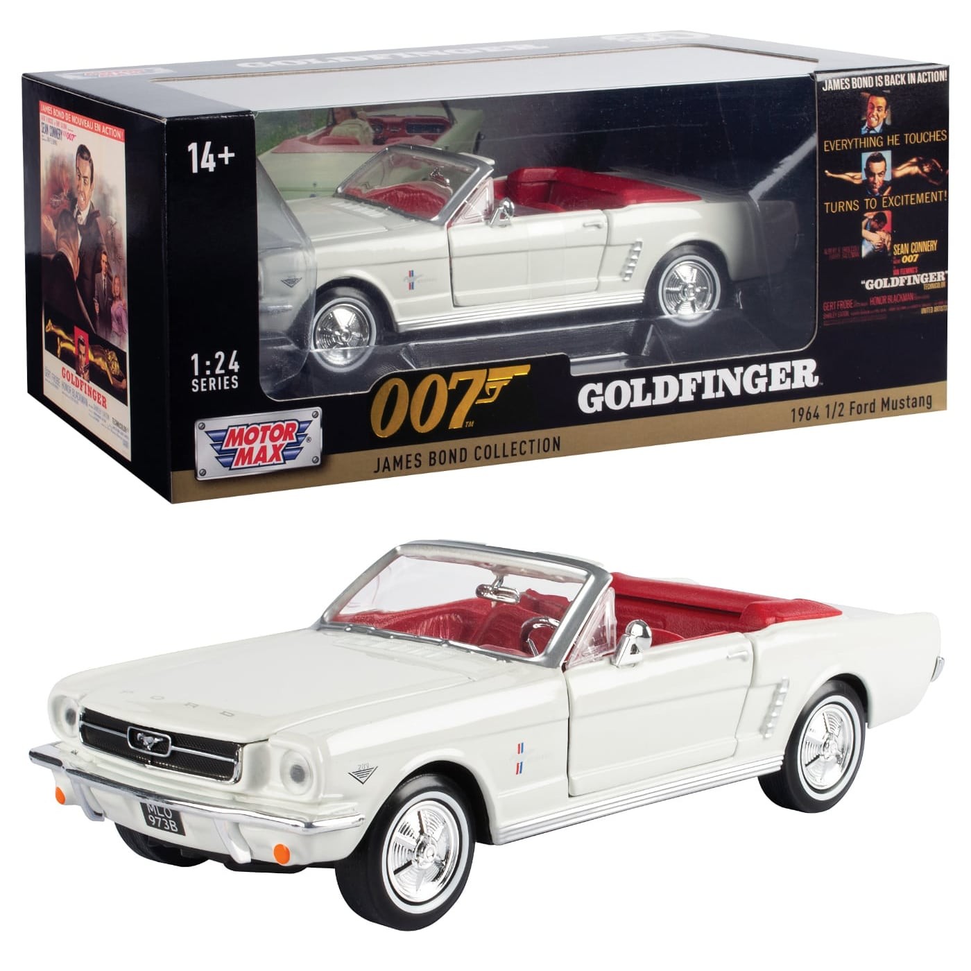 1964 1/2 Ford Mustang - Goldfinger - James Bond - MM - 1:24
